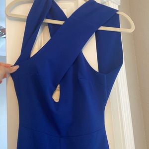 Long royal blue jumpsuit lulus.